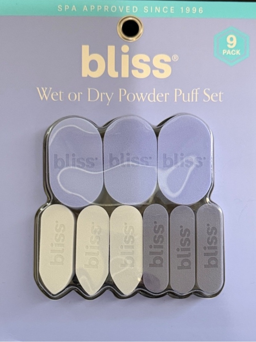 bliss Wet or Dry Powder Puff Set NWT